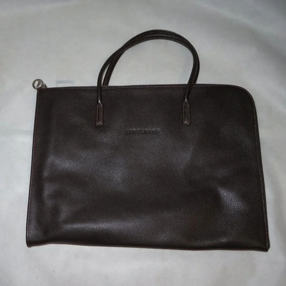 Longchamp Business Laptop Leather Handbag